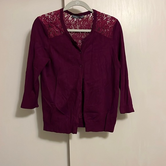 octavia Sweaters - Octavia | lace back and shoulder cardigan | M | gently used condition